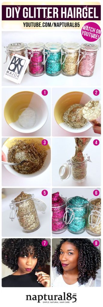 DIY Glitter Hair Gel For When You Are Feeling Festive - All Created