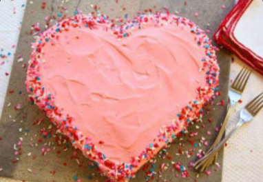 All Created - Valentine's Day Heart Cake