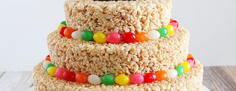 All Created - Easter Rice Krispies Treat Cake