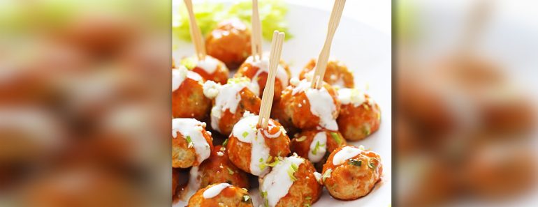 Buffalo Chicken Meatballs Bring Flavor To The Party _ all created