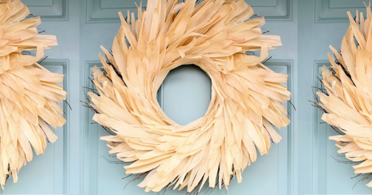 Raw Husk Corn Husk Wreath - Taste of the Frontier