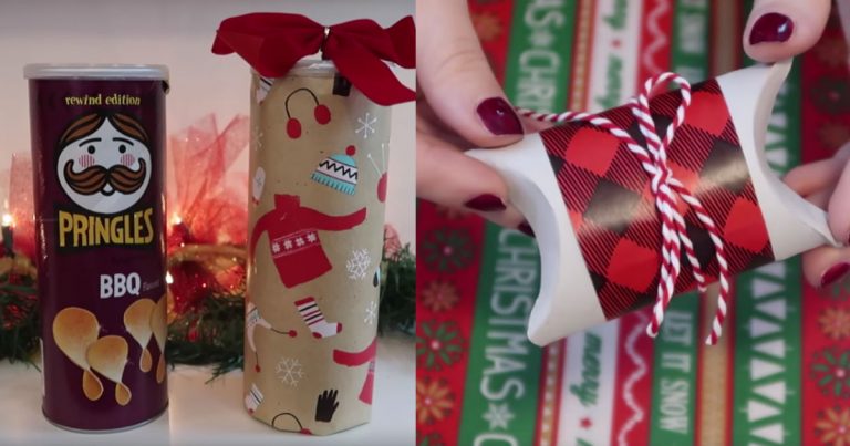 gift-wrapping-hacks-using-pringles-cans-toilet-paper-rolls-more