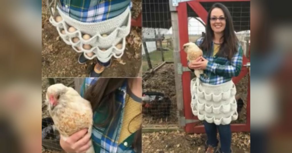 allcreated - crochet egg apron