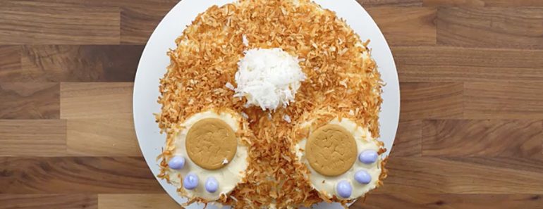 all created easter bunny butt cake